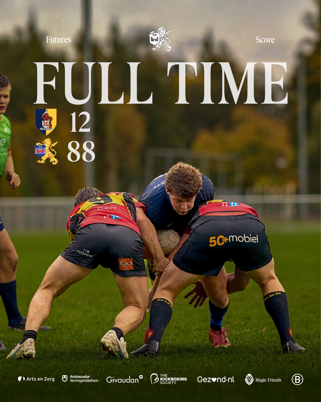 Full time score graphic for RC 't Gooi
